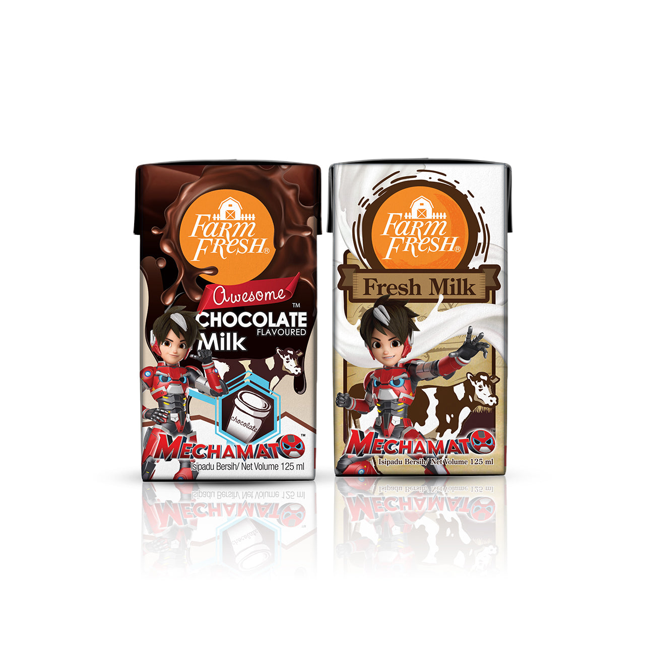 Farm Fresh UHT Chocolate 125ml x 32 Packs + Farm Fresh UHT Fresh Milk