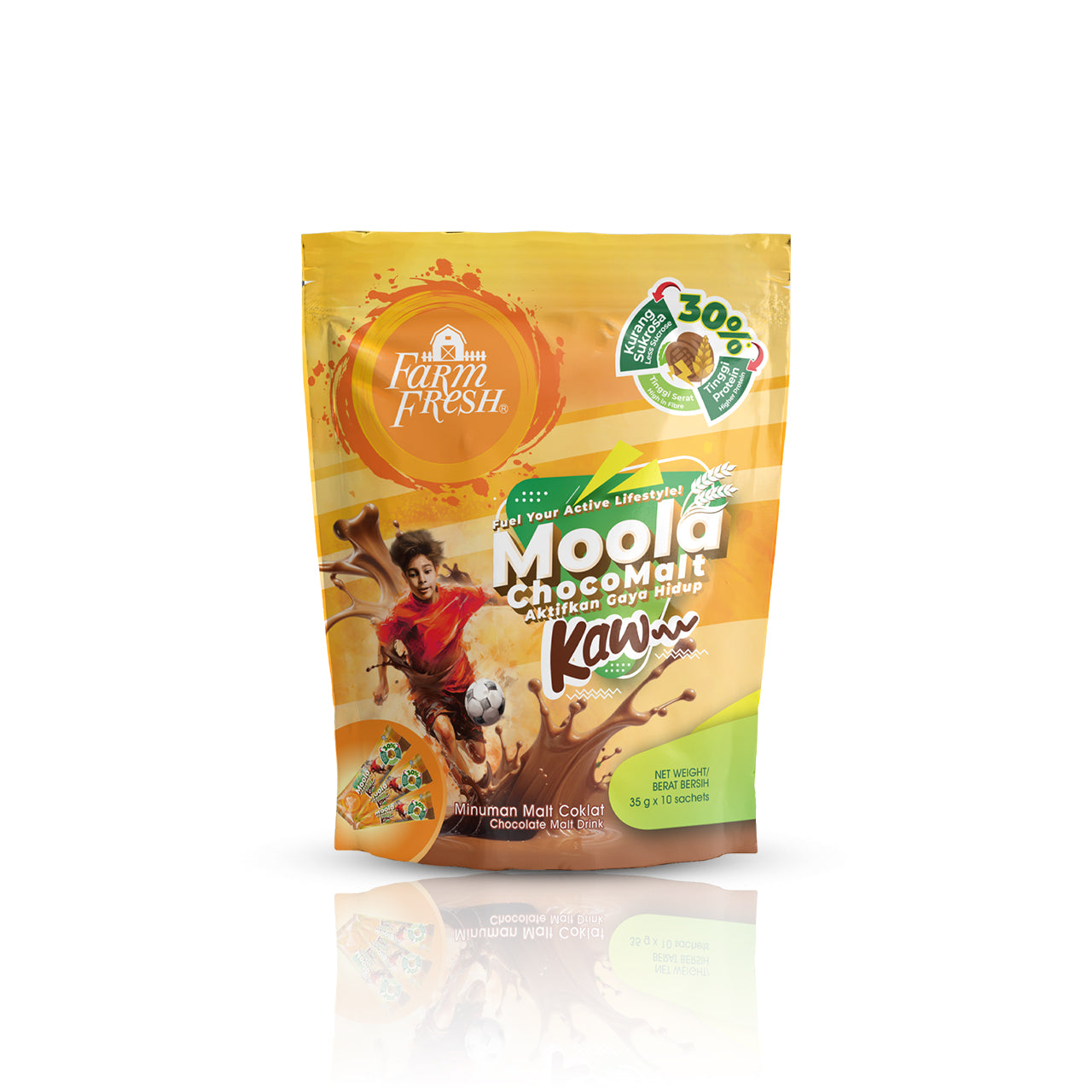 Farm Fresh Choco Malt Powder KAW 35g x 10 sachet X Lexus