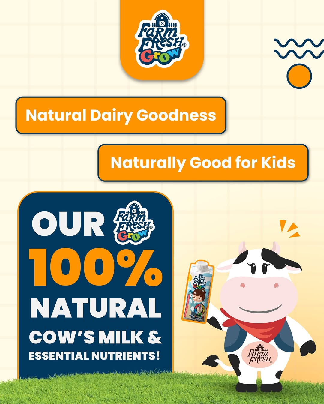 Farm Fresh Grow Formulated Milk 1-6 Years Old 125ml x 32 Packs