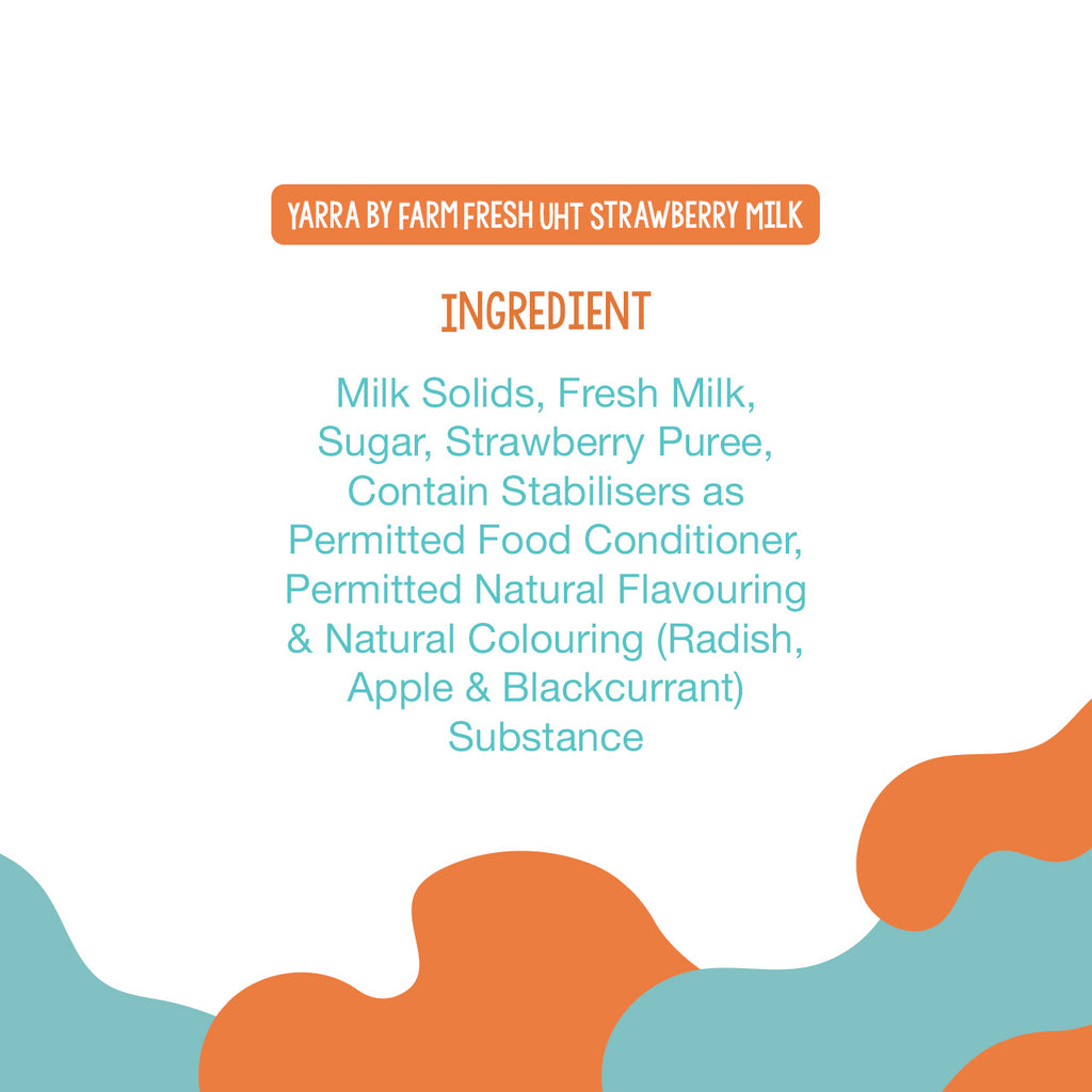 Yarra by Farm Fresh UHT Strawberry Milk 200ml x 24 Packs