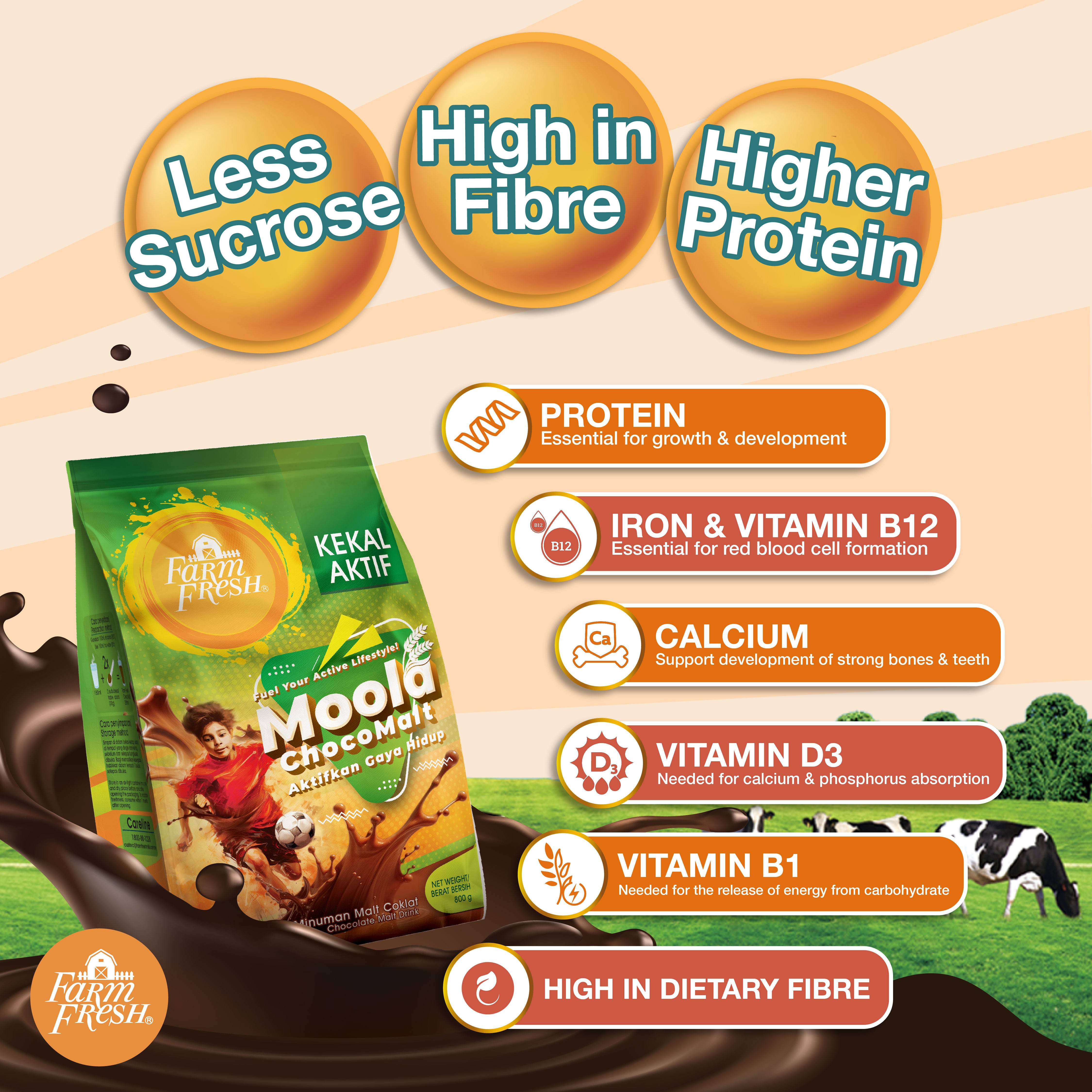 Farm Fresh Moola Choco Malt Powder 800g x 1 Pack