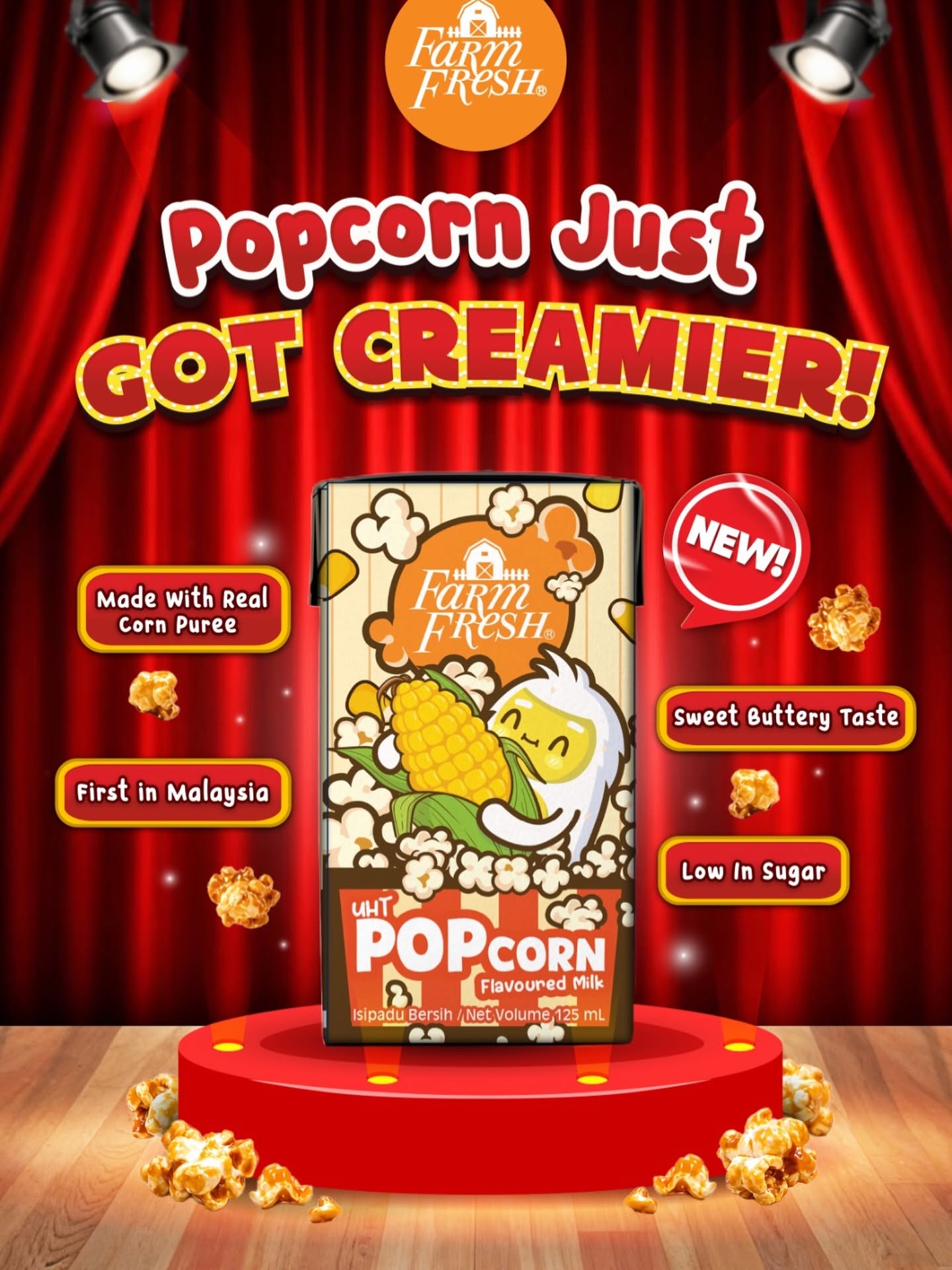 Farm Fresh Pop Corn 125ml x 32 Packs
